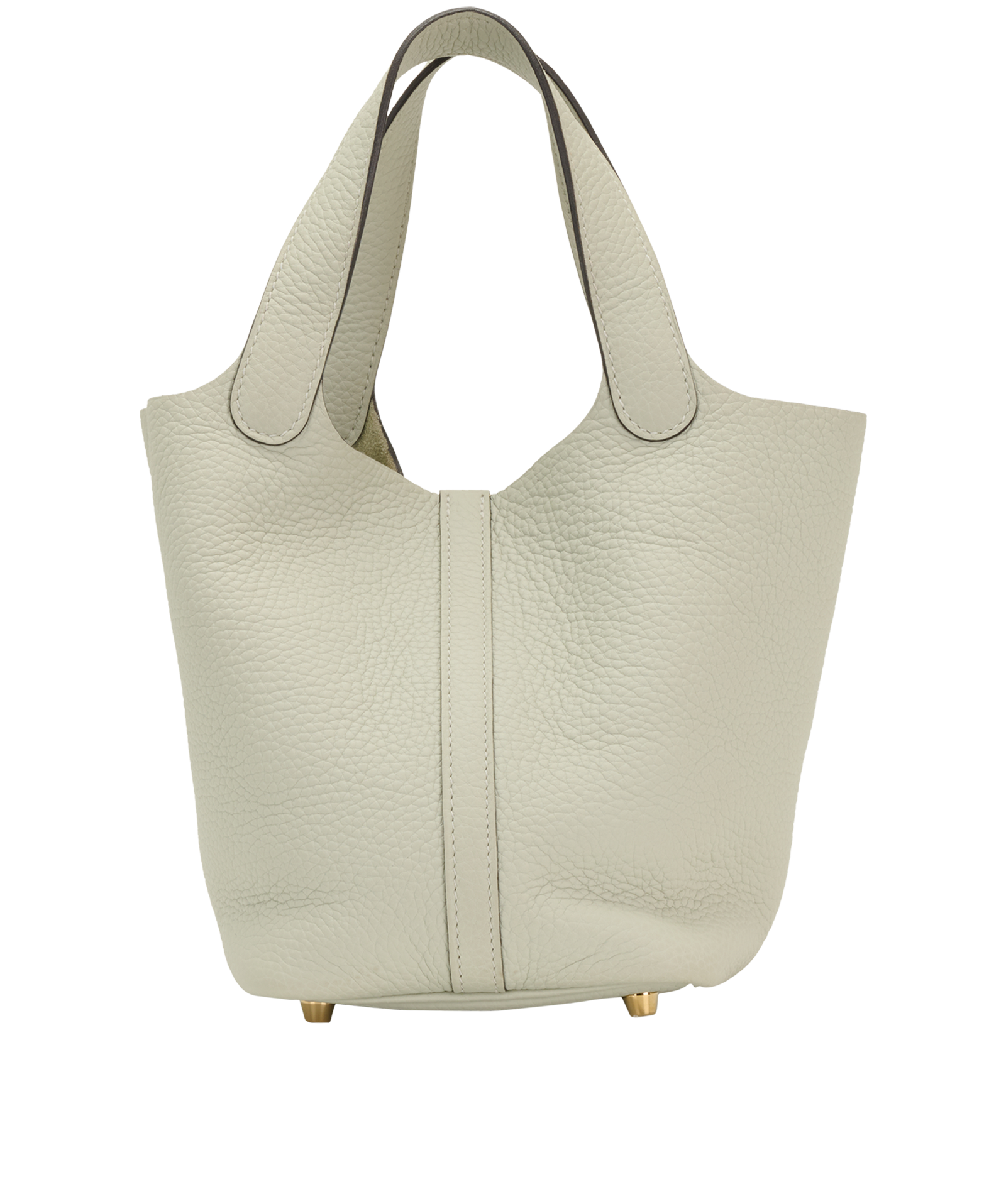 Picotin Lock 18 In Clemence Gris Neve, &pound;3,200, Handbags, Grey, Leather, Back view